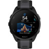 Смарт-часы GARMIN FORERUNNER 165 MUSIC, черный/сланцево-серый силиконовый ремешок 010-02863-30
